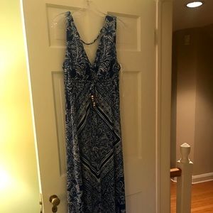 Lilly Pulitzer Blue Floral Maxi - Size L